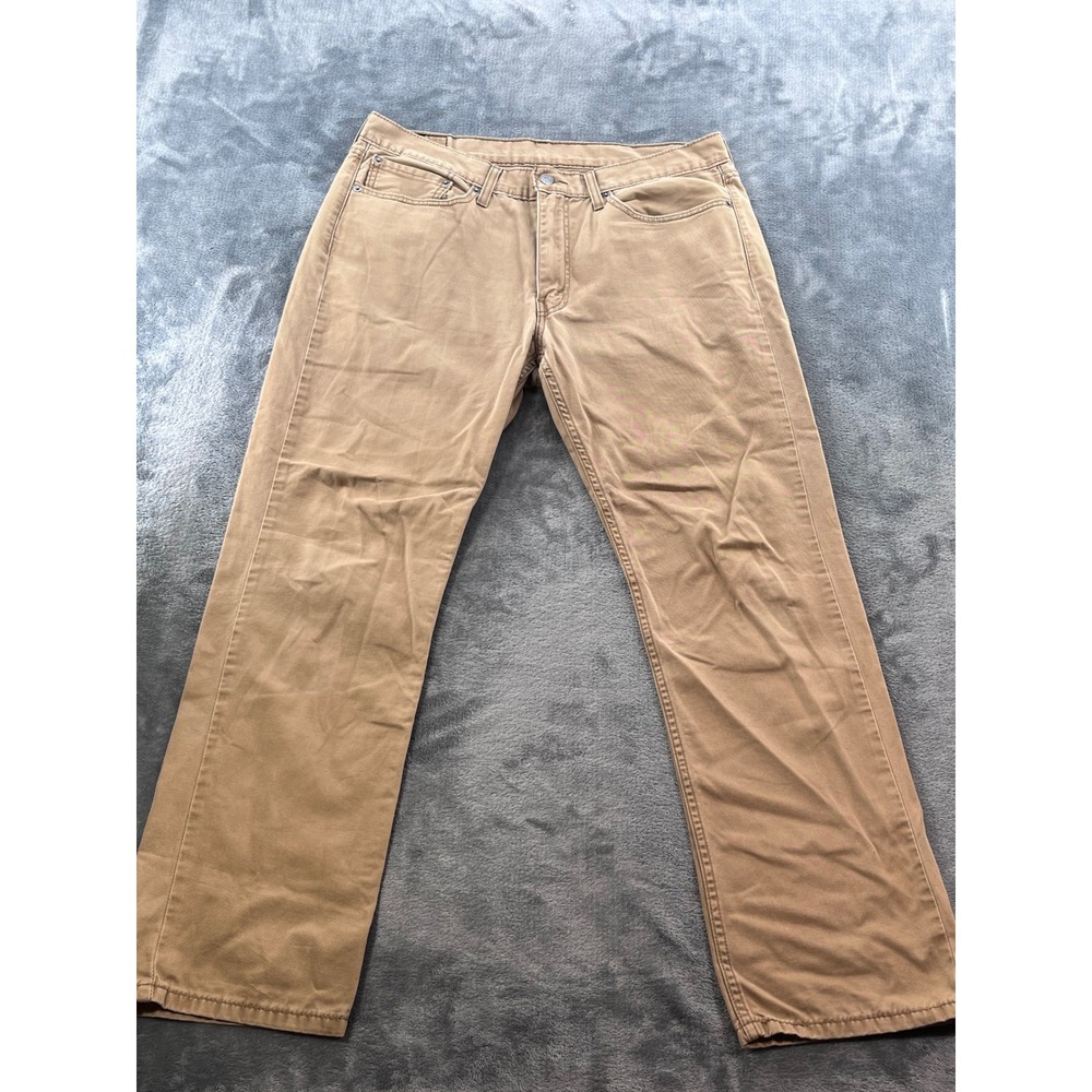 Levis 514 Straight Fit Pants Mens 36x30 Tan Khaki Cotton Twill Trousers Classic